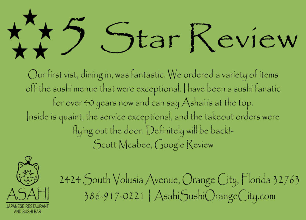 5 Star Fresh Sushi near Lake Mary