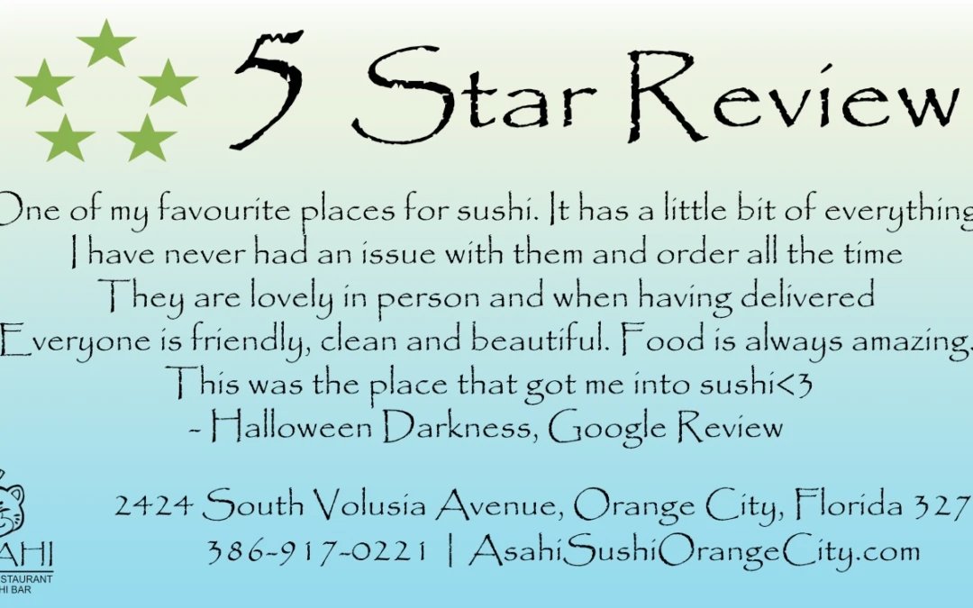 A Favorite West Volusia Sushi Place!