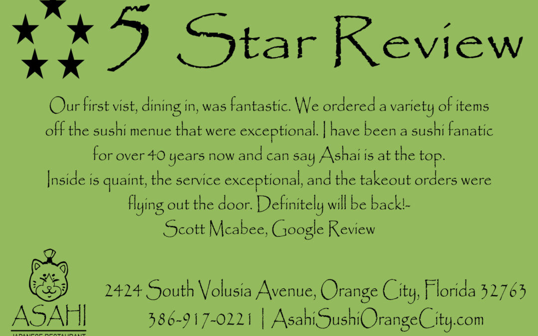 5 Star Fresh Sushi near Lake Mary